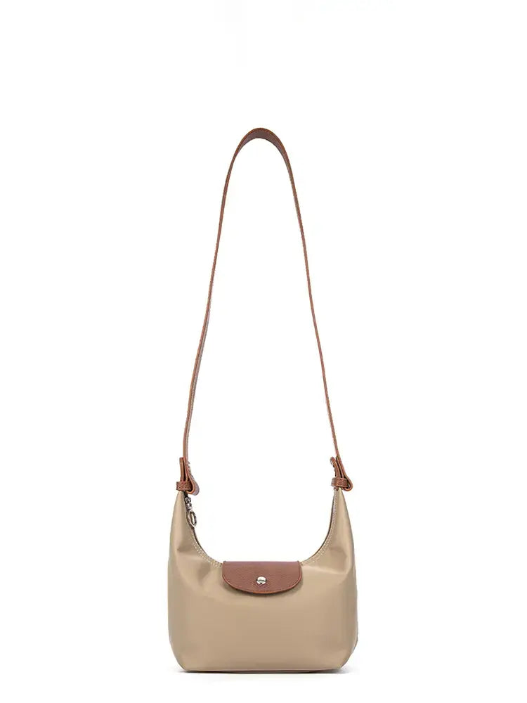Colorblock PU Leather Dumpling Shoulder & Crossbody Bag
